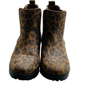 Kendi Leopard Print Ankle Boots Size 7.50